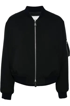 Jil Sander Sweathshirts & Hoodies, Herre, Blå, M, Uld, Padded Bomber Jacket