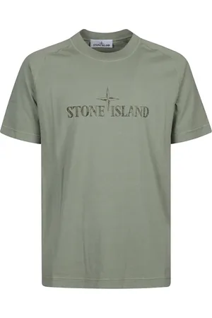 Stone Island Top, Herre, Grøn, XL, Bomuld, Casual Bomulds T-shirt