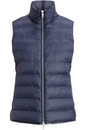 Ralph Lauren Jakke, Dame, Blå, XS, Uld, Ærmeløs Vest