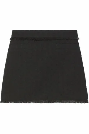 Proenza Schouler Nederdel, Dame, Sort, XS, Tweed, Tweed Mini Nederdel