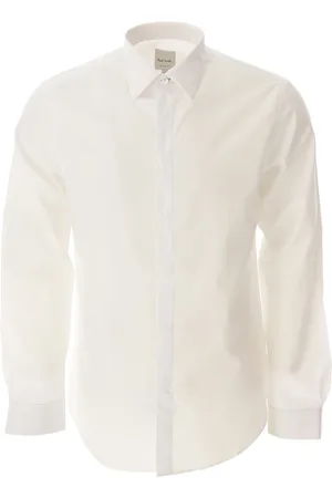 Paul Smith Skjorte, Herre, Hvid, 2XL, Bomuld, Klassisk skjorte med signaturstriber