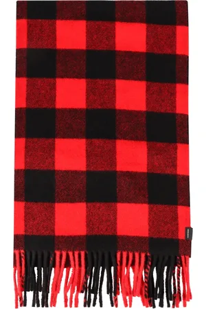 Woolrich Tilbehør, Herre, Rød, ONE SIZE, Uld, Uldblandingstørklæde med flossede kanter