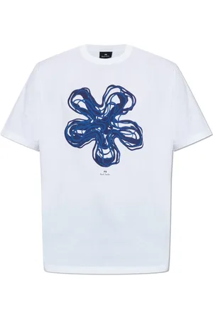 Paul Smith Top, Herre, Hvid, 2XL, Bomuld, T-shirt med print