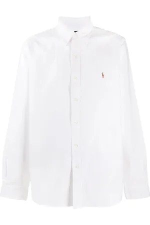 Ralph Lauren Skjorte, Herre, Hvid, 2XL, Bomuld, Custom Fit Cotton Oxford Skjorte