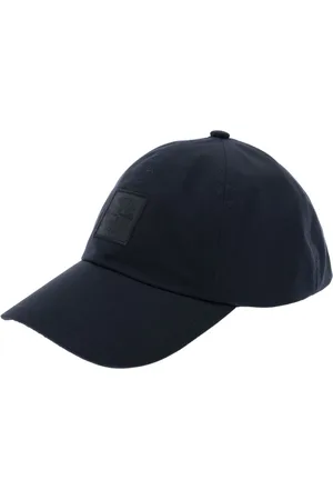 Stone Island Tilbehør, Herre, Blå, ONE SIZE, Bomuld, Blå baseballkasket med kompaslogo