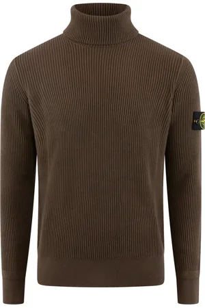 Stone Island Strik, Herre, Brun, L, Uld, Rullekravesweater