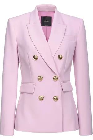 Pinko Jakke, Dame, Lilla, XS, Uld, Granato Double Breasted Blazer