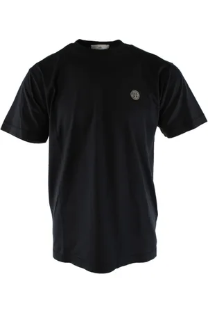 Stone Island Top, Herre, Blå, XL, Bomuld, Navyblå Bomulds T-shirt