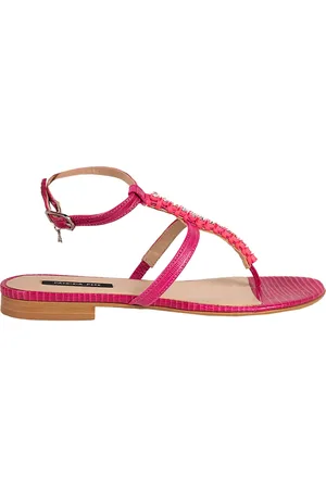 Patrizia Pepe Sko, Dame, Lyserød, 36 EU, Læder, Sandaler med dyreprint