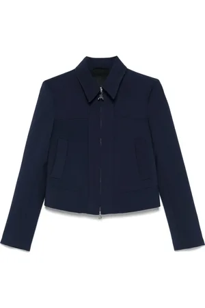 Patrizia Pepe Jakke, Dame, Blå, L, Polyester, Essential Micro Jacket