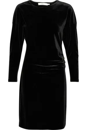 INWEAR Kjole, Dame, Sort, L, Sort, kort kjole med draperede sider