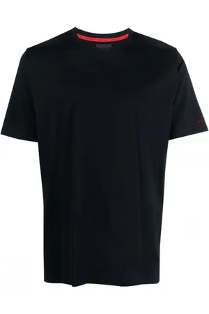 Kiton Top, Herre, Blå, XL, Bomuld, Bomulds T-shirt med Rund Hals