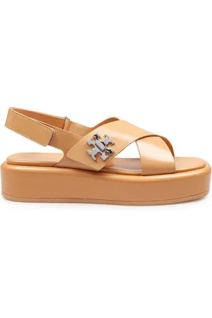 Tory Burch Sko, Dame, , 37 1/2 EU, Læder, Flettet lædersandal med platform