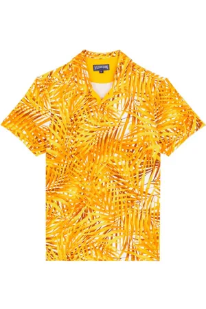 Vilebrequin Top, Herre, , M, Bomuld, Palm Leaves Frotte Polo Skjorte til Mænd