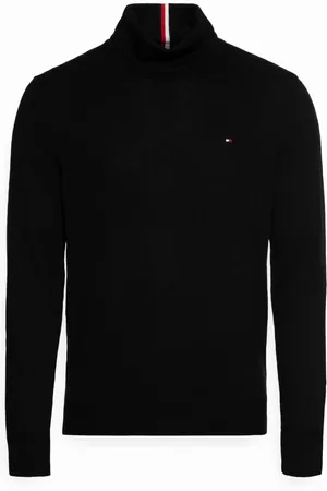 Tommy Hilfiger Strik, Herre, Sort, M, Bomuld, Turtleneck Sweater
