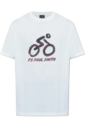 Paul Smith Top, Herre, Hvid, M, Bomuld, T-shirt med print