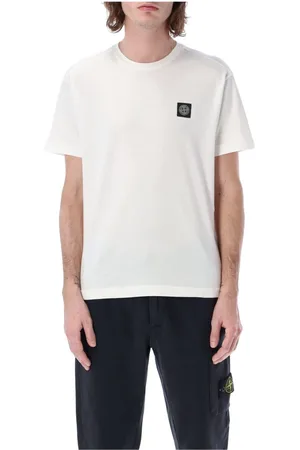 Stone Island Top, Herre, Hvid, 2XL, Bomuld, Classic Patch Tee