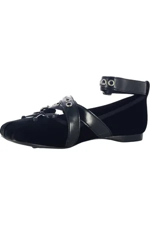 Jeffrey Campbell Sko, Dame, Sort, 39 EU, Læder, Sort fløjlssko med ankelrem