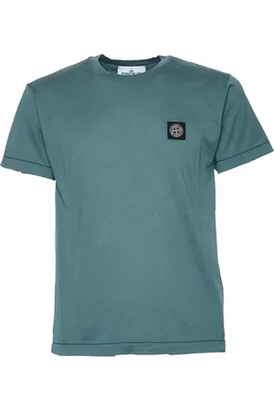 Stone Island Top, Herre, Blå, M, Bomuld, Moss Green Jersey T-shirt