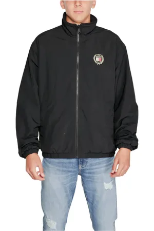 Tommy Hilfiger Jakke, Herre, Sort, M, Uld, Sortternet Jakke med Lynlås