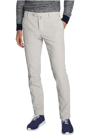 Kiton Bukser, Herre, Grå, W38, Bomuld, Stretch Cotton Glacier-Grey Slim Fit Bukser