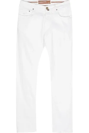 Jacob Cohen Jeans, Herre, Hvid, W36, Bomuld, Bard Limited Edition Selvedge Bull Jeans
