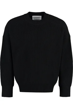 Isabel Marant Strik, Herre, Sort, L, Uld, Ribstrikket Uld Sweater