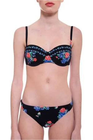Tory Burch Badetøj, Dame, Sort, M, Floral Print Balconnet Bikini