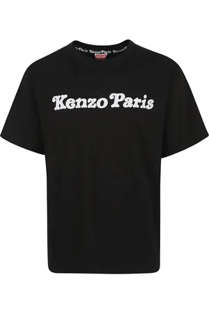 Kenzo Top, Herre, Sort, L, Uld, Sort T-shirt med stilfuldt broderi