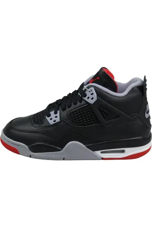 Jordan Sko, Dame, Sort, 36 1/2 EU, Læder, Retro Sneakers `Bred Reimagined`