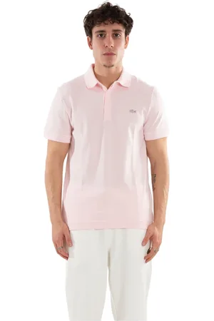 Lacoste Top, Herre, Lyserød, M, Piquet Polo Shirt i Paris-stil
