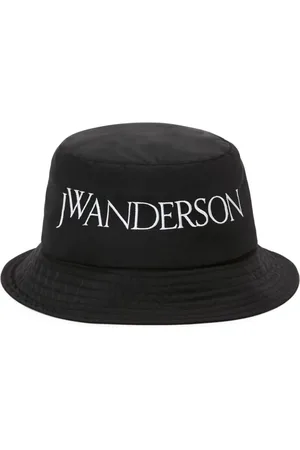 J.W.Anderson Tilbehør, Dame, Sort, S/M, Logo-broderet Bucket Hat