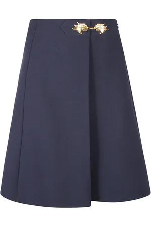 VALENTINO GARAVANI Nederdel, Dame, Blå, XS, Uld, Midi Nederdel