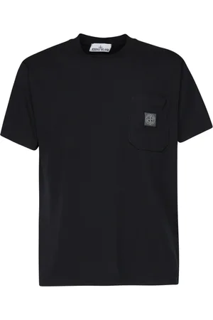Stone Island Top, Herre, Sort, S, Bomuld, T-shirt med lomme