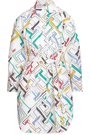 Tommy Hilfiger Kjole, Dame, Flerfarvet, S, Bomuld, Poplin Skjortekjole