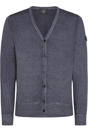 Peuterey Strik, Herre, Blå, M, Uld, V-Neck Cardigan