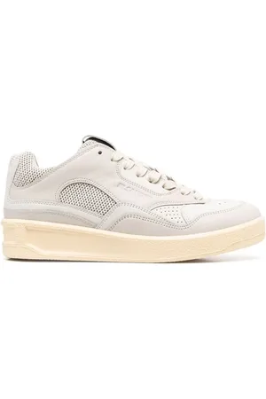 Jil Sander Sko, Dame, Grå, 36 EU, Panelled Low-Top Sneakers