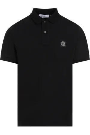 Stone Island Top, Herre, Sort, 2XL, Bomuld, Sort Polo Shirt Modern Fit