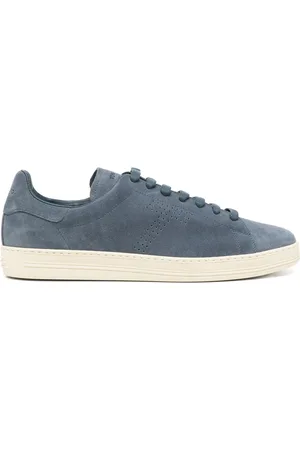 Tom Ford Sko, Herre, Blå, 46 EU, Suede, Suede Warwick Sneaker
