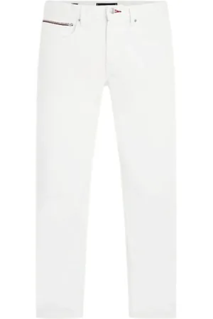 Tommy Hilfiger Jeans, Herre, Hvid, W28 L32, Bomuld, Tapered Houston Jeans