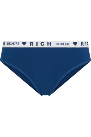John Richmond Undertøj, Dame, Blå, XS, Denim, Low-rise Denim Slip