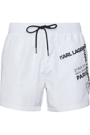 Karl Lagerfeld Badetøj, Herre, Hvid, XL, Uld, Beachwear