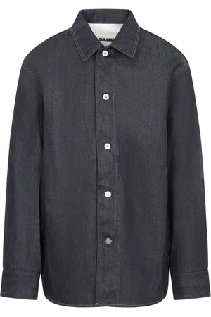 Jil Sander Skjorte, Herre, Blå, L, Denim, Mørkeblå denimskjorte