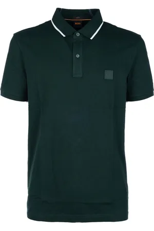 HUGO BOSS Top, Herre, Grøn, 2XL, Bomuld, Klassisk Polo Shirt