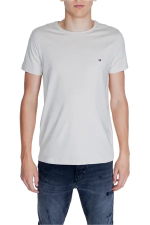 Tommy Hilfiger Top, Herre, Hvid, XS, Bomuld, Stretch Slim Fit Tee