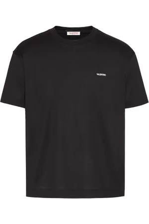VALENTINO GARAVANI Top, Herre, Sort, M, Bomuld, Logo Bomulds T-shirt