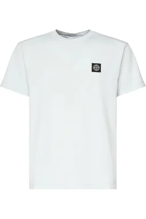 Stone Island Top, Herre, Hvid, L, Bomuld, Slim-fit T-shirt