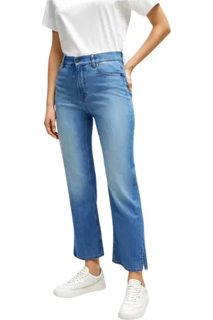 HUGO BOSS Jeans, Dame, Blå, W30, Bomuld, Regular Fit Blå Jeans