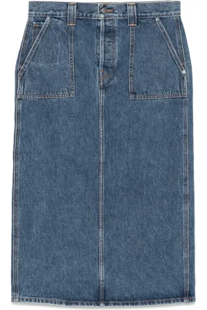Khaite Nederdel, Dame, Blå, W28, Denim, Denimnederdel