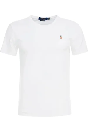 Ralph Lauren Top, Herre, Hvid, 2XL, Bomuld, Klassisk Hvid T-shirt